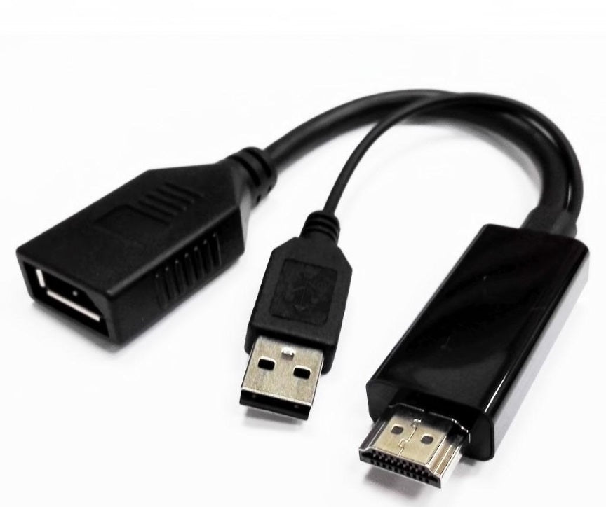 8Ware 4K HDMI to DP DisplayPort Male to Female Active Adapter Converter Cable USB powerred 8Ware 4K HDMI to DP DisplayPort Male to Female Active Adapter Converter Cable USB powerred